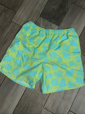 Lilly Pulitzer Swim Trunks Blue Green Lined  Swimwear Shorts Men's‎ Large